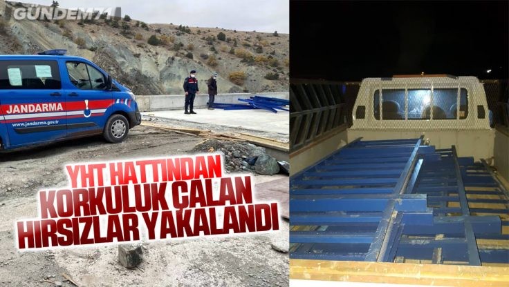 Ankara-Sivas Yüksek Hızlı Tren Hattından Korkuluk Çalarken Yakalandılar