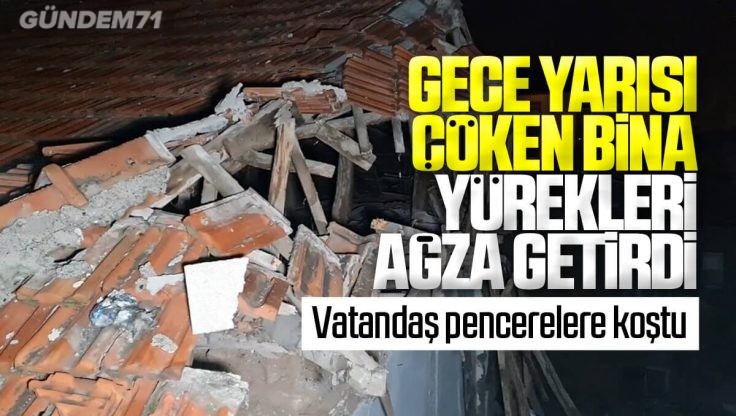 Kırıkkale’de 2 Katlı Metruk Bina Çöktü