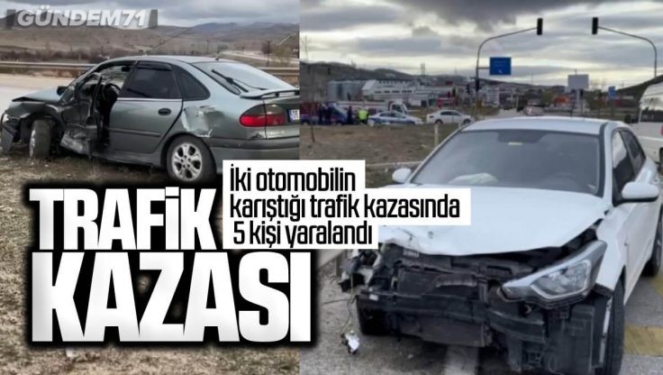Kırıkkale’de Trafik Kazası; 5 Kişi Yaralandı