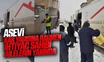 Kırıkkale Belediyesi Aşevi Kar Yağışına Rağmen İhtiyaç Sahibi Ailelerin Yanında