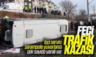 Kırıkkale’de Trafik Kazası; İşçi Servisi Tren Yoluna Devrildi Çok Sayıda Yaralı Var