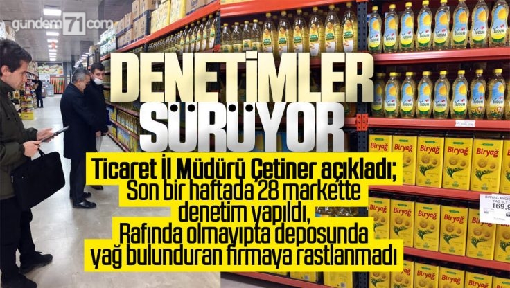 Kırıkkale’de Marketlerde ‘Stokçuluk’ ve ‘Fahiş Fiyat’ Denetimleri Sürüyor