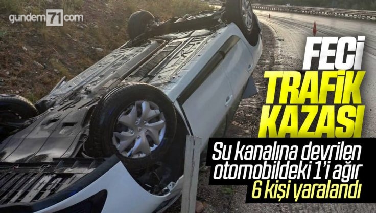 Kırıkkale’de Feci Trafik Kazası; Devrilen Otomobildeki 1’i Ağır 6 Kişi Yaralandı