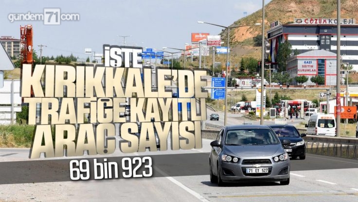 Kırıkkale’de Trafiğe Kayıtlı Araç Sayısı; 69 Bin 923 Oldu