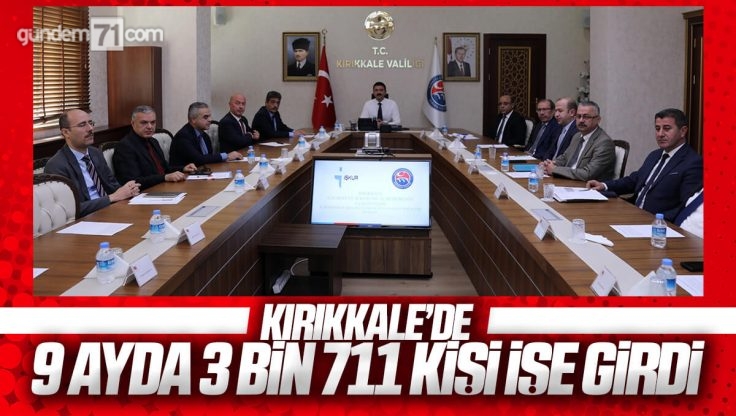 Kırıkkale’de 9 Ayda 3 Bin 711 Kişi İşe Girdi