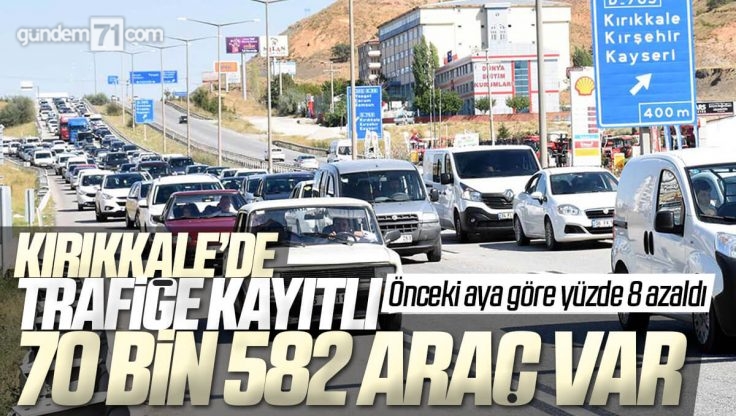 Kırıkkale’de Trafiğe Kayıtlı Araç Sayısı 70 Bin 582 Oldu