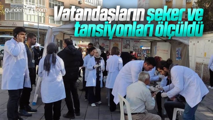 Kırıkkale’de Dünya Diyabet Gününde Vatandaşlara Şeker ve Tansiyon Ölçümü Yapıldı
