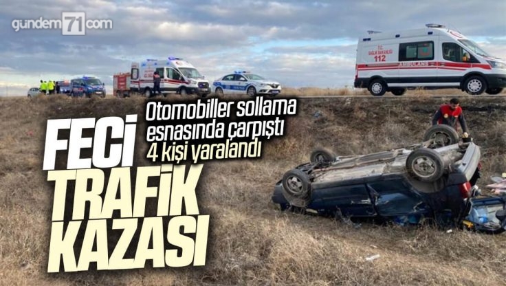 Kırıkkale’de Feci Trafik Kazası; 4 Kişi Yaralandı