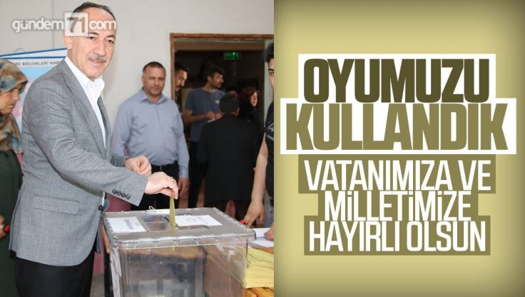 Kırıkkale Belediye Başkanı Mehmet Saygılı Oyunu Kullandı