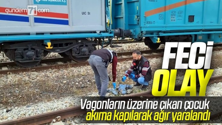 Kırıkkale Tren Garı’nda Vagonların Üzerine Çıkan Çocuk Elektrik Akımına Kapılarak Ağır Yaralandı