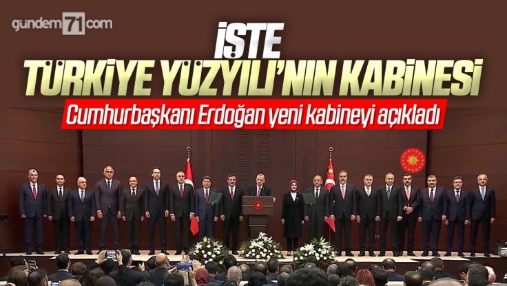 Cumhurbaşkanı Erdoğan Yeni Kabineyi Açıkladı: İşte 67. Hükümet’in Bakanları