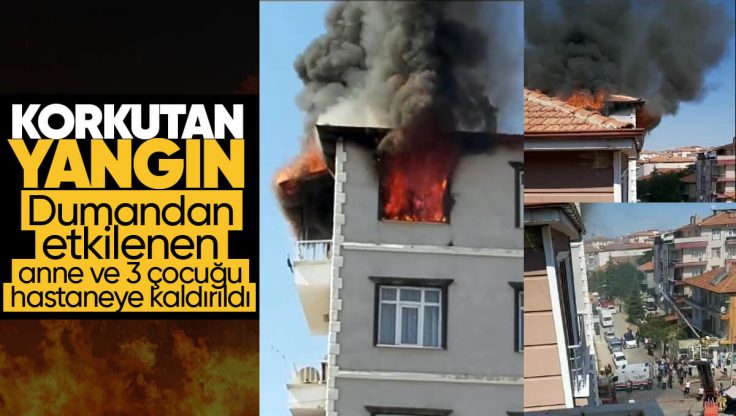 Kırıkkale’de Korkutan Yangın; Apartman Boşaltıldı, 4 Kişi Hastaneye Kaldırıldı