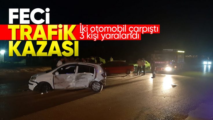 Kırıkkale’de İki Otomobil Çarpıştı; 3 Kişi Yaralandı
