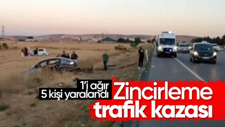 Kırıkkale – Ankara Yolunda Zincirleme Kaza; 1’i Ağır 5 Kişi Yaralandı