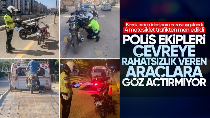 Kırıkkale’de Çevreye Rahatsızlık Veren Araçlara Para Cezası Uygulandı, 4 Motosiklet Trafikten Men Edildi