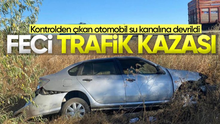 Kırıkkale’de Feci Trafik Kazası, Kontrolden Çıkan Otomobil Su Kanalına Devrildi