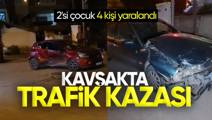 Kırıkkale’de Kavşakta Trafik Kazası; 2’si Çocuk 4 Kişi Yaralandı