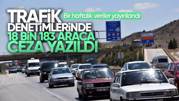 Kırıkkale’de Geçtiğimiz Haftanın Trafik Denetim Verileri Yayınlandı; 18 Bin 183 Araca Ceza Yazıldı
