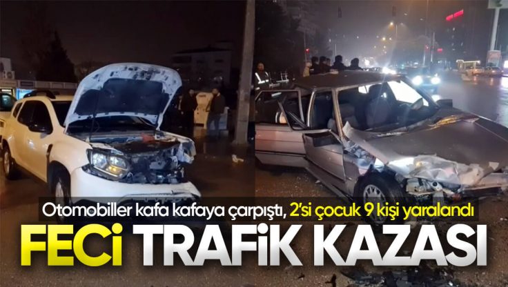 Kırıkkale’de Gece Saatlerinde Korkutan Trafik Kazası, Otomobiller Kafa Kafaya Çarpıştı; 9 Kişi Yaralandı