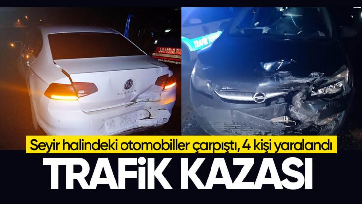 Kırıkkale’de Trafik Kazası; Seyir Halindeki Otomobiller Çarpıştı, 4 Kişi Yaralandı