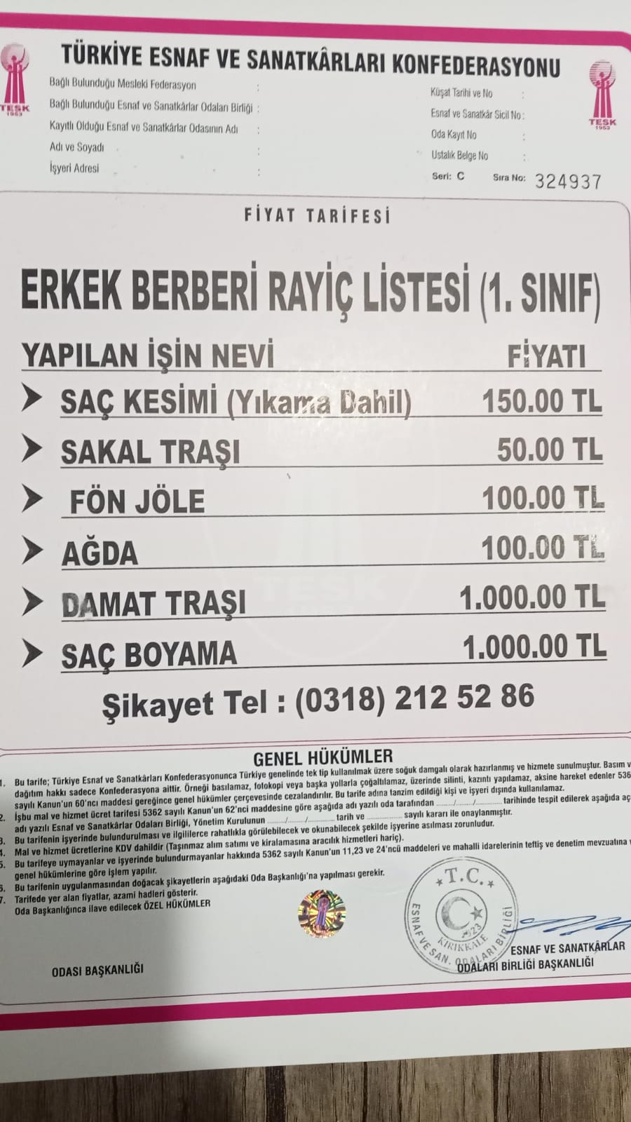 kirikkale-berber-fiyat-zam Kırıkkale'de Berber Fiyatlarına Büyük Zam!