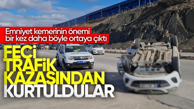 Kırıkkale’de Feci Trafik Kazası, Emniyet Kemeri Sayesinde Yara Almadan Kurtuldular