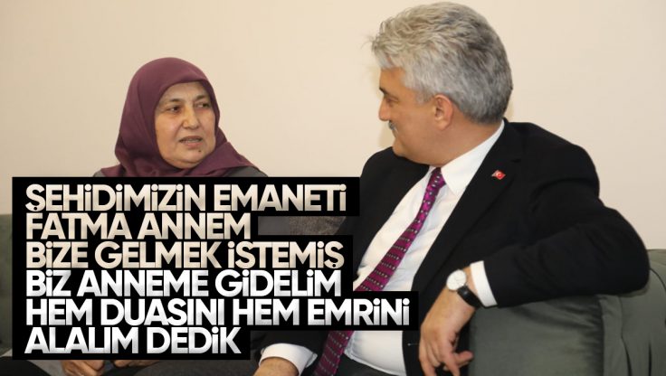 Vali Mehmet Makas Şehit Annesinin Ziyaret İsteğini Yerine Getirdi