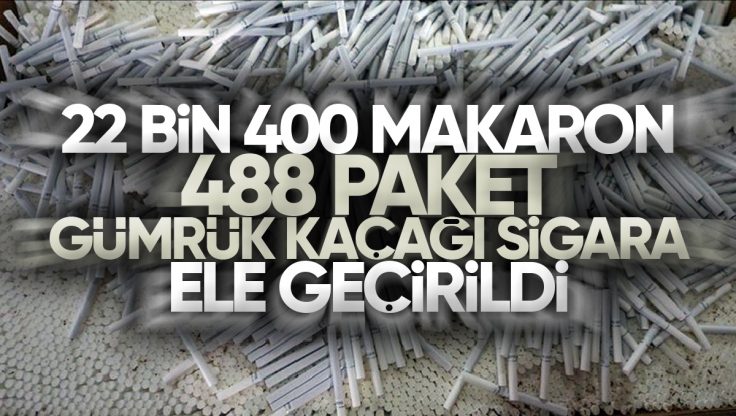 Kırıkkale’de 22 Bin 400 Adet Makaron ve 488 Paket Gümrük Kaçağı Sigara Ele Geçirildi