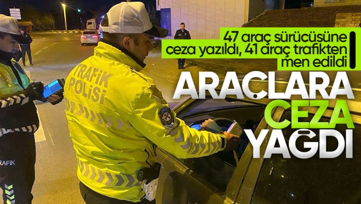 Kırıkkale’de Polis Ekiplerinden Gece Uygulaması; 47 Araca Cezai İşlem Uygulandı 41 Araç Trafikten Men Edildi