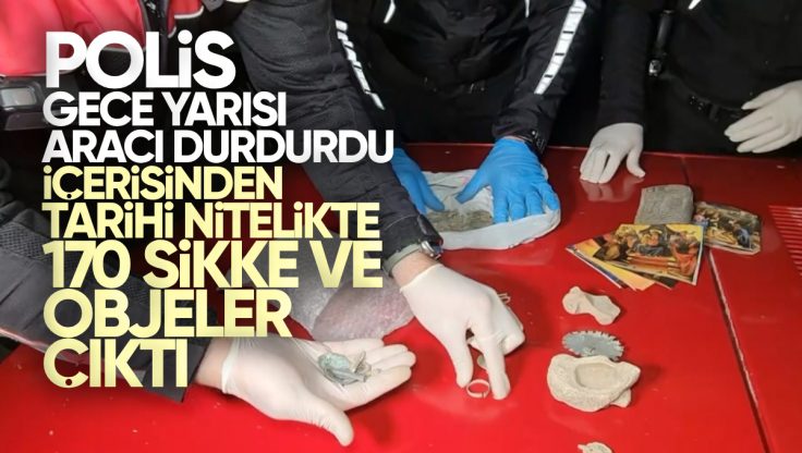 Kırıkkale’de Gece Yarısı Durdurulan Araçta Tarihi Nitelikte 170 Sikke ve Objeler Ele Geçirildi