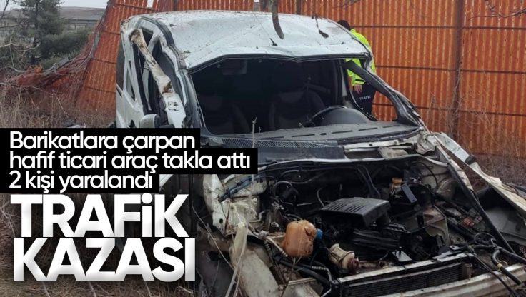 Kırıkkale’de Trafik Kazası; Hafif Ticari Araç Takla Attı 2 Kişi Yaralandı