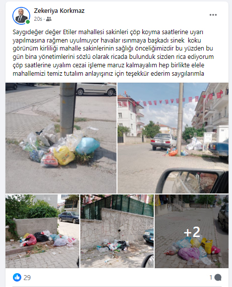 zekeriya-korkmaz Kırıkkale Etiler Mahallesi Muhtarından Çöp Saatlerine Uyun Çağrısı