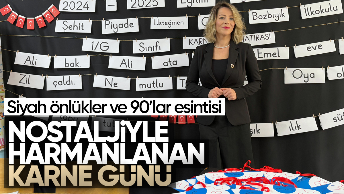 Kırıkkale’de Nostaljiyle Harmanlanan Karne Günü: Siyah Önlükler ve 90’lar Esintisi