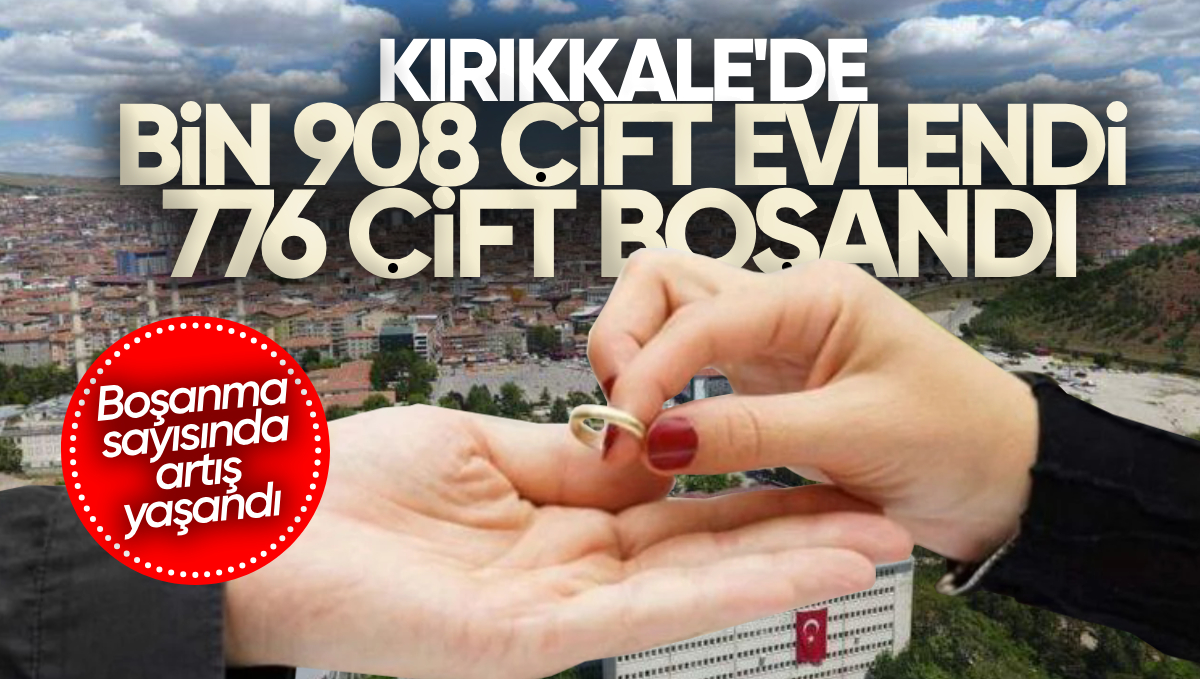 Kırıkkale’nin 2024 Yılı Evlenme ve Boşanma İstatistikleri Açıklandı