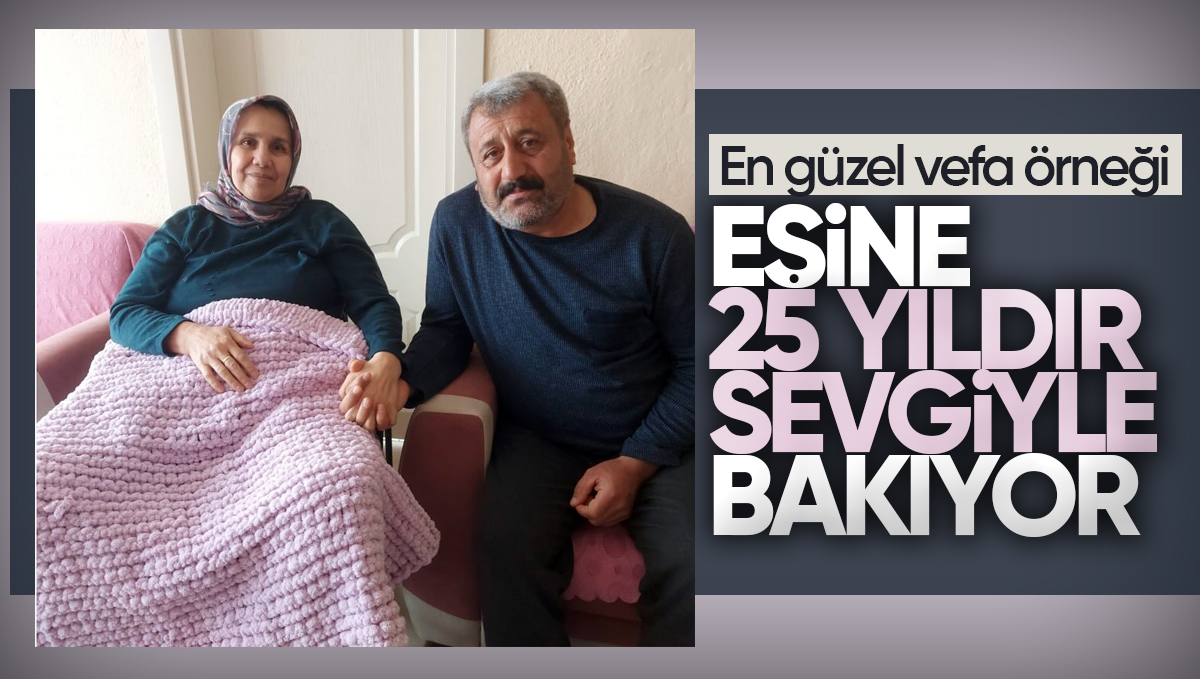 Keskin’de Eşine 25 Yıldır Sevgiyle Bakıyor