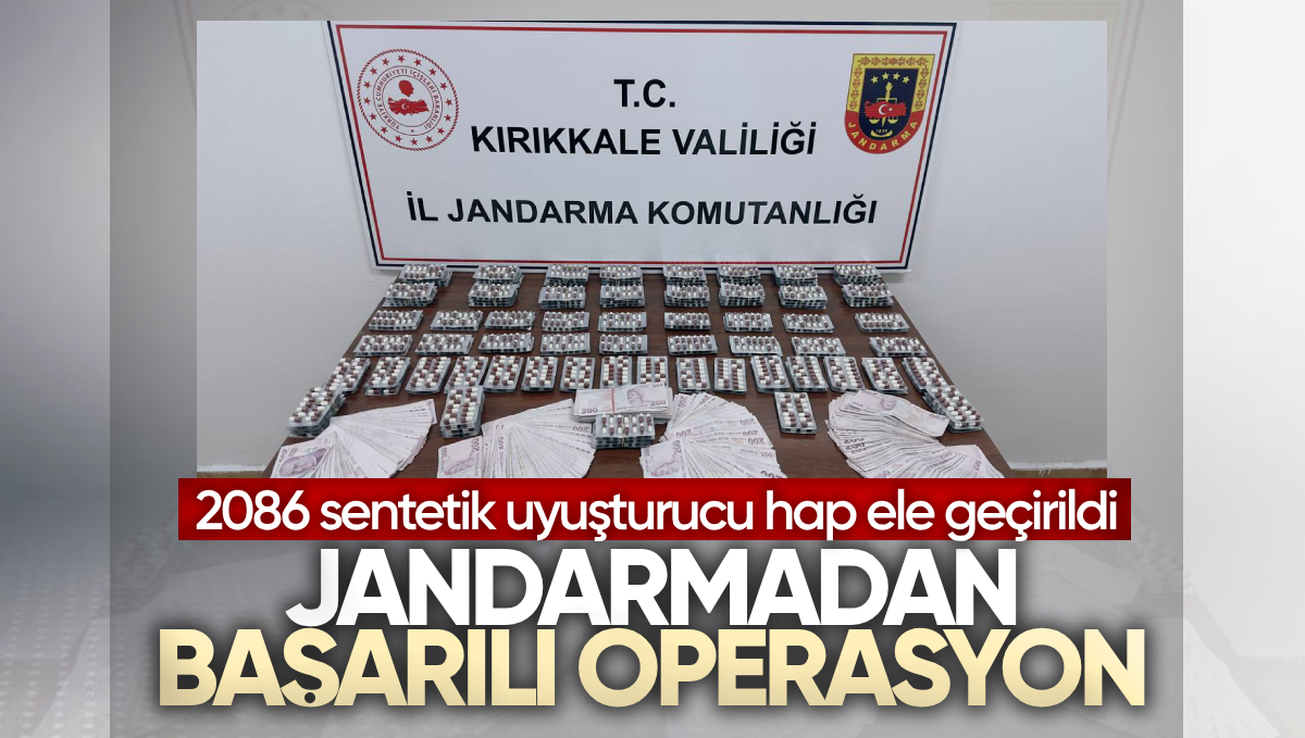 Kırıkkale Jandarmasından Uyuşturucu Operasyonu: 2086 Hap Ele Geçirildi