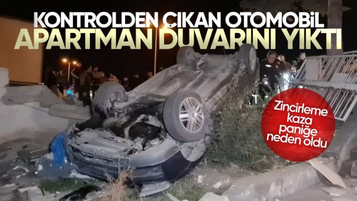 Kırıkkale’de Kontrolden Çıkan Araç Apartman Duvarını Yıktı, Zincirleme Kaza Paniğe Neden Oldu