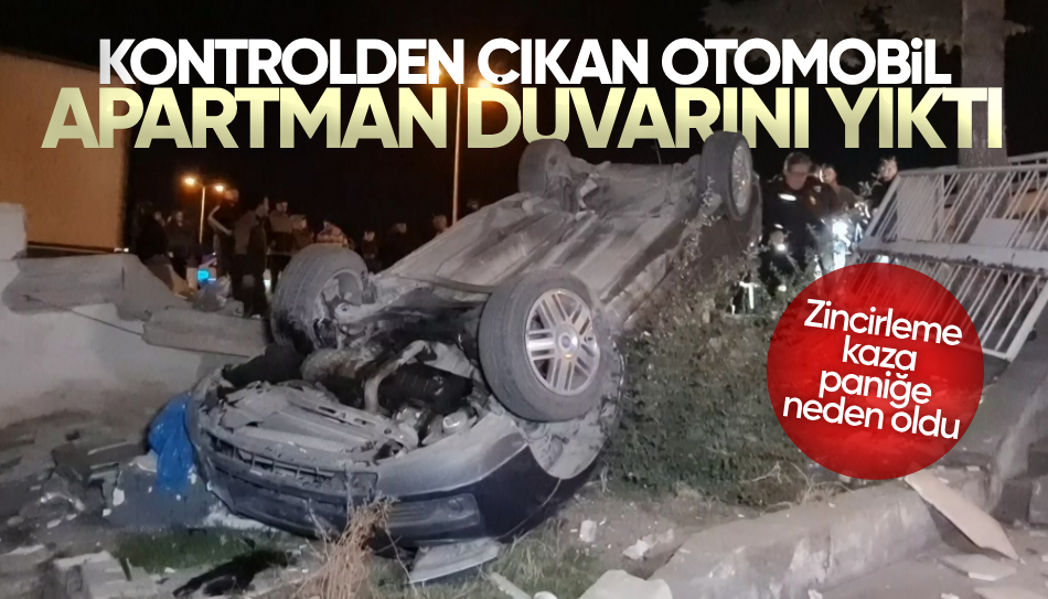 Kırıkkale’de Kontrolden Çıkan Araç Apartman Duvarını Yıktı, Zincirleme Kaza Paniğe Neden Oldu