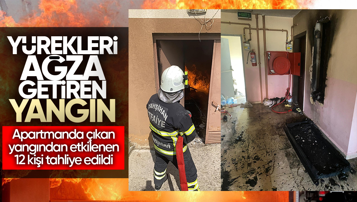 Yahşihan’da Apartman Yangını: 12 Kişi Tahliye Edildi