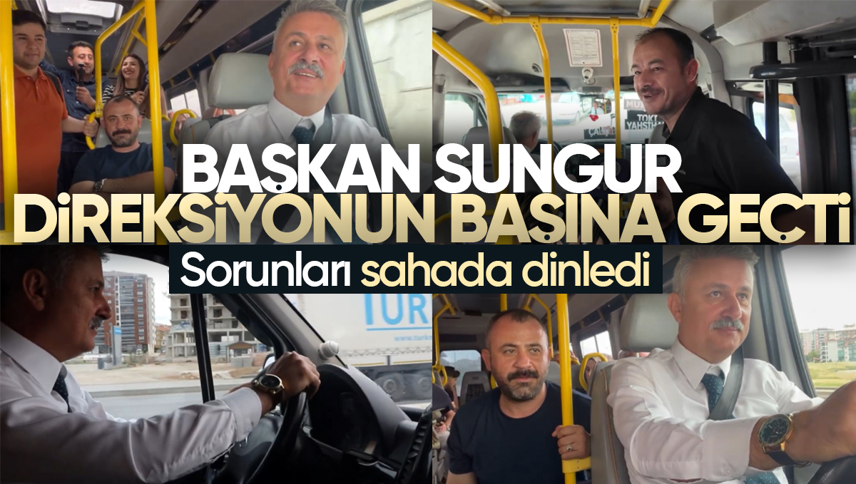 Başkan Sungur Direksiyon Başına Geçti, Vatandaşla Yolculuk Etti