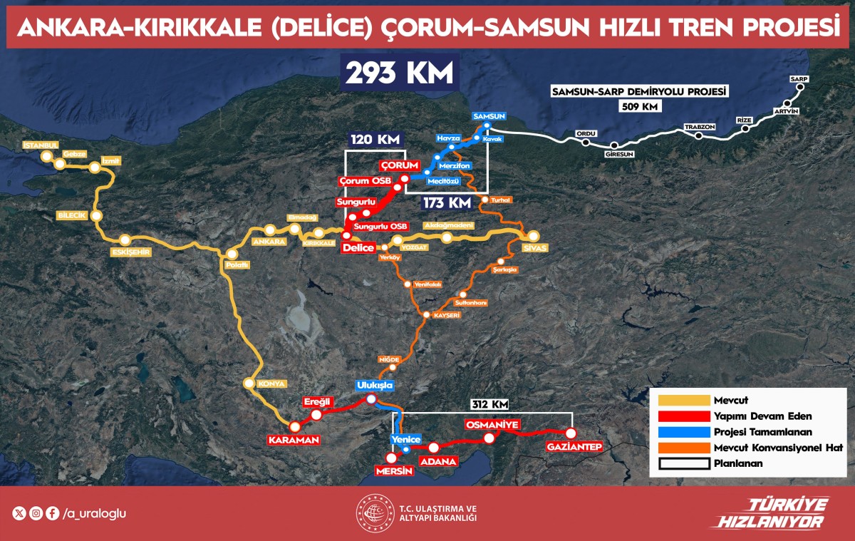 Ankara-Kırıkkale-Çorum-Samsun Hızlı Tren Projesi'nin Temeli Atıldı 2 ankara kirikkale corum samsun hizli tren projesinin temeli atildi 5