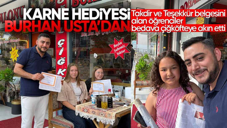 Kırıkkale’de Karne Hediyesi: Takdir ve Teşekkür Alan Öğrenciler Burhan Usta’nın Ücretsiz Çiğköftesine Akın Etti
