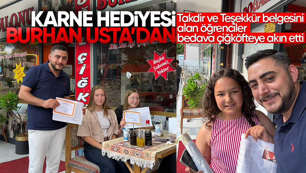 Kırıkkale’de Karne Hediyesi: Takdir ve Teşekkür Alan Öğrenciler Burhan Usta’nın Ücretsiz Çiğköftesine Akın Etti