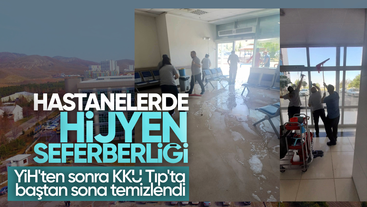 Kırıkkale’de Hastaneler Hijyen Seferberliğinde: Tıp Fakültesi de Baştan Sona Temizlendi