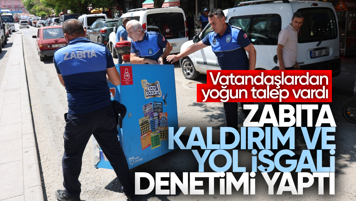Kırıkkale’de Zabıtadan Kaldırım ve Yol İşgali Denetimi