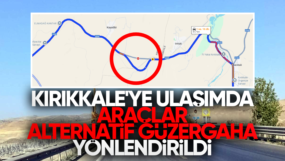 Ankara-Kırıkkale Yolunda Çalışmalar Trafiği Aksattı, Sürücüler Alternatif Güzergaha Yönlendirildi