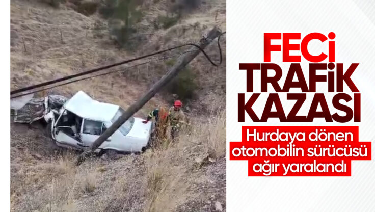 Kırıkkale’de Feci Trafik Kazası: Hurdaya Dönen Otomobilin Sürücüsü Ağır Yaralandı