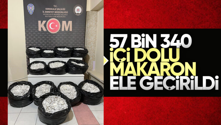 Kırıkkale’de 57 Bin 340 Kaçak İçi Dolu Makaron Ele Geçirildi
