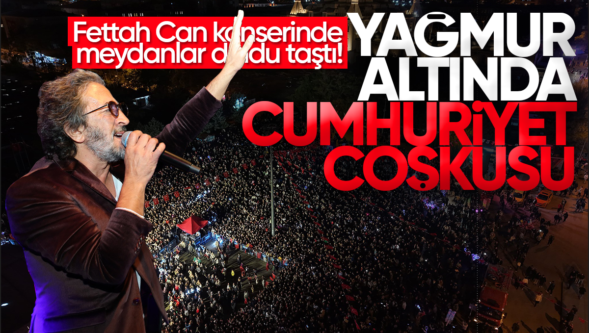 Kırıkkale’de Yağmur Altında Cumhuriyet Coşkusu: Fettah Can Konserinde Meydanlar Doldu Taştı!