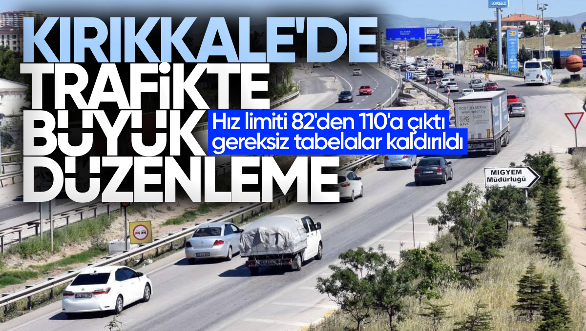 Kırıkkale’de Trafikte Büyük Düzenleme: Hız Limiti 82’den 110’a Çıktı, Gereksiz Tabelalar Kaldırıldı